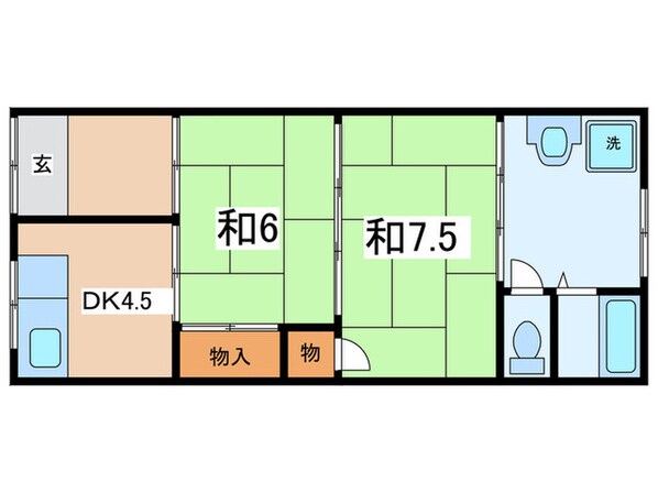 北井駅前住宅の物件間取画像